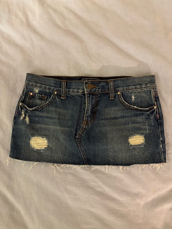 PINK Victoria's Secret Dresses & Skirts - PINK Victoria's Secret Distressed Denim Mini Skirt